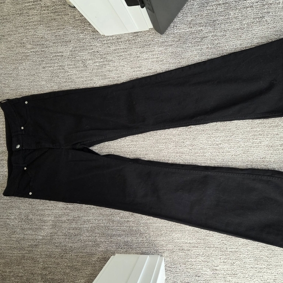 H&M Black Flare Twill Women's Pants - Picture 2 of 4